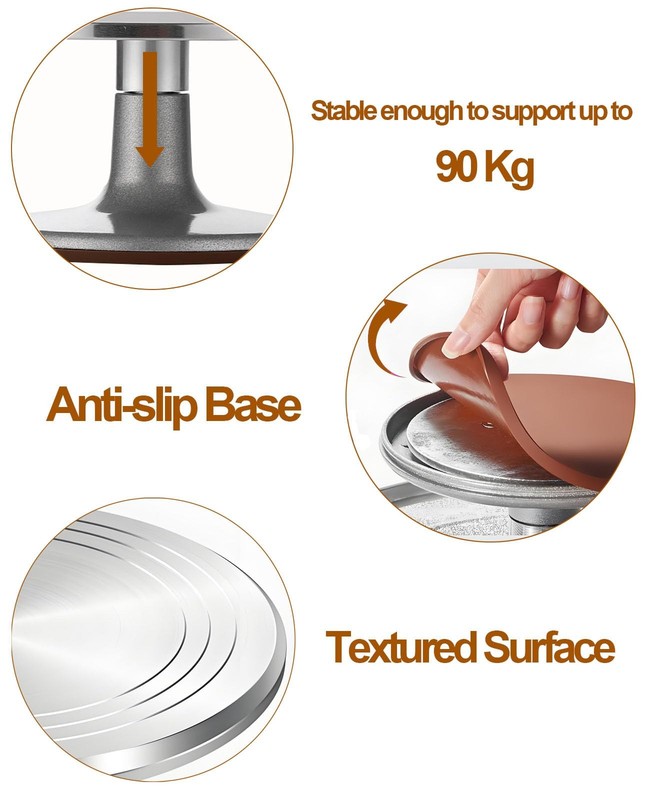 Yizish Cake Turntable Aluminum Alloy, 12 Inch Rotating Cake Stand Decorating ... gallery