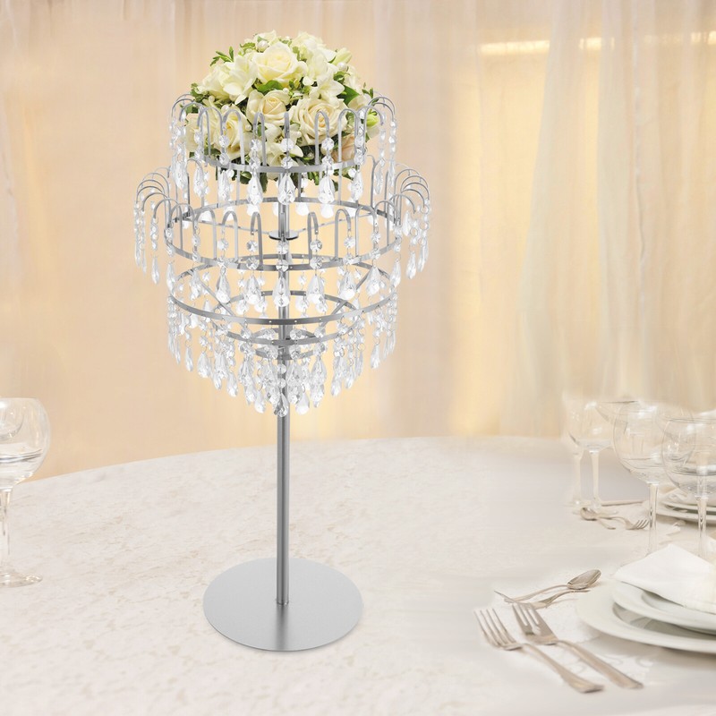 Elegant 5-Tier Crystal Flower Stand for Weddings and Home Decor gallery