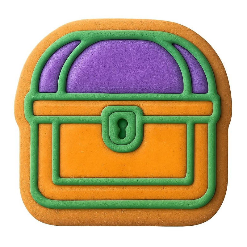 Treasure Chest Cookie Cutter & Stamp, Fondant & Clay – 4×3.8