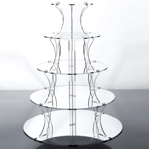 5 Tier Step Mirrored Effect Cupcake Stand Cupcake Tower