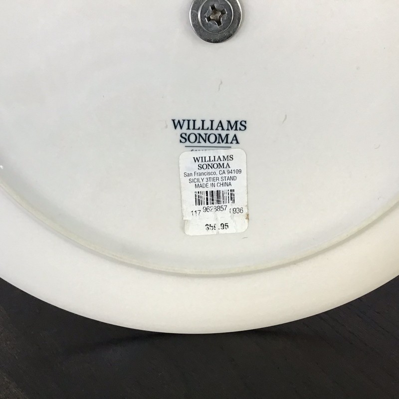 Williams Sonoma Sicily Three 3 Tiered Stand with no flaws, lightly used gallery