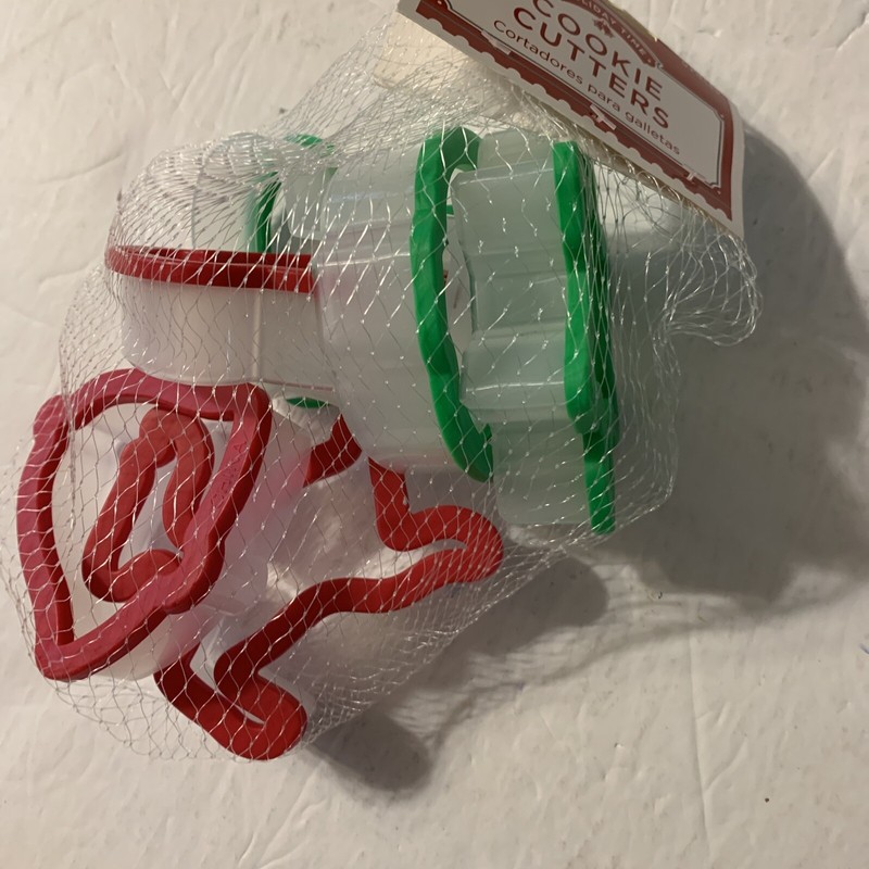 New Holiday Time Set 6 Cookie Cutters TREE STOCKING STAR SNOWMAN BALL LEAF gallery