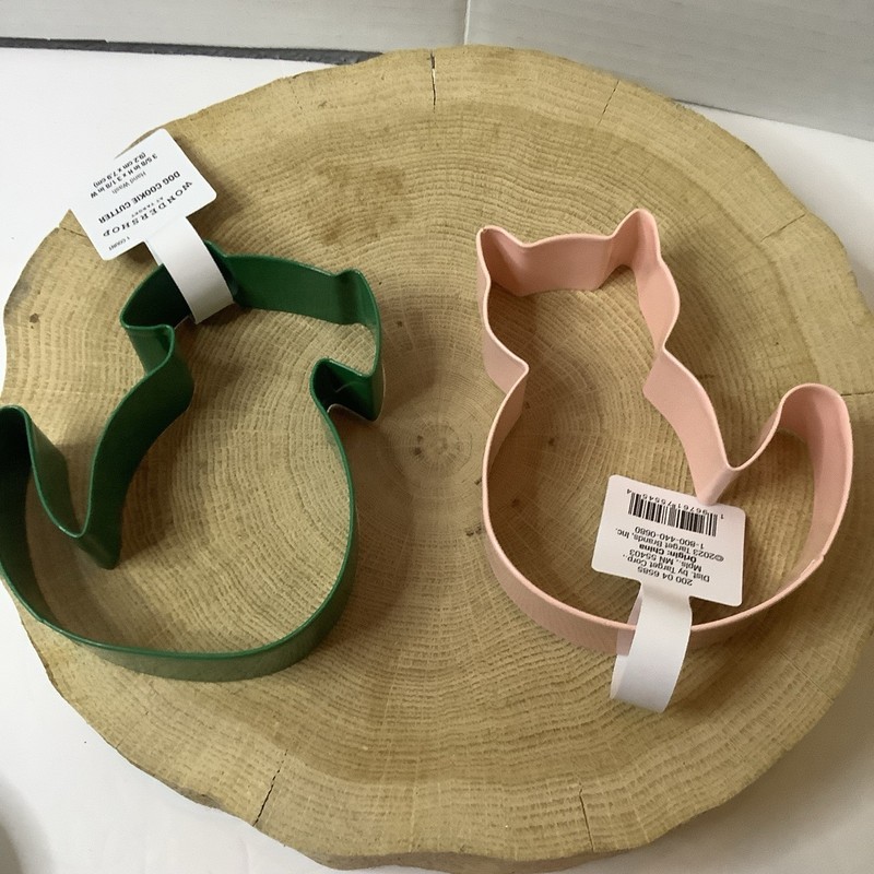 Cat & Dog Cookie Cutter Wonder shop Lot Of 2 Stainless Steel