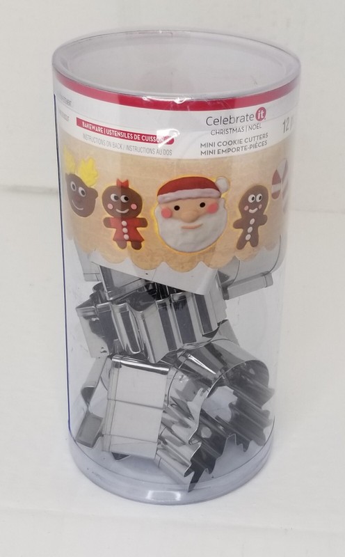 Celebrate it - 12 piece Christmas Mini Cookie Cutters, Metal gallery
