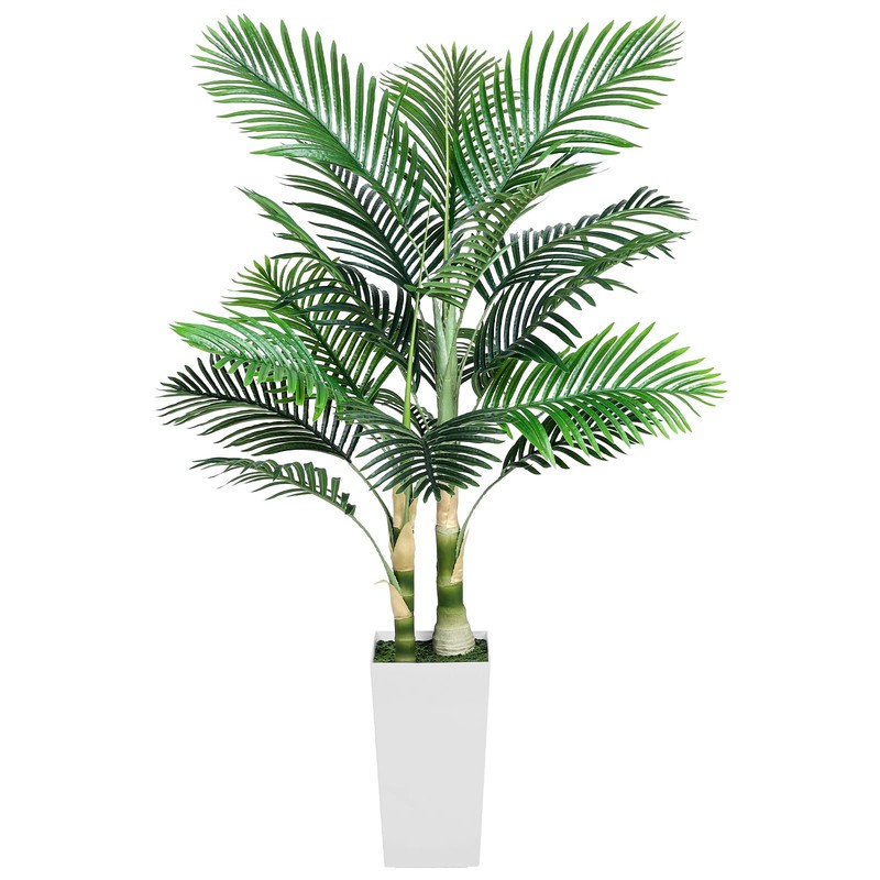 Jocoevol Fake Palm Tree 5Ft Artificial Palm Tree Tall Tropical Tree Adjustable