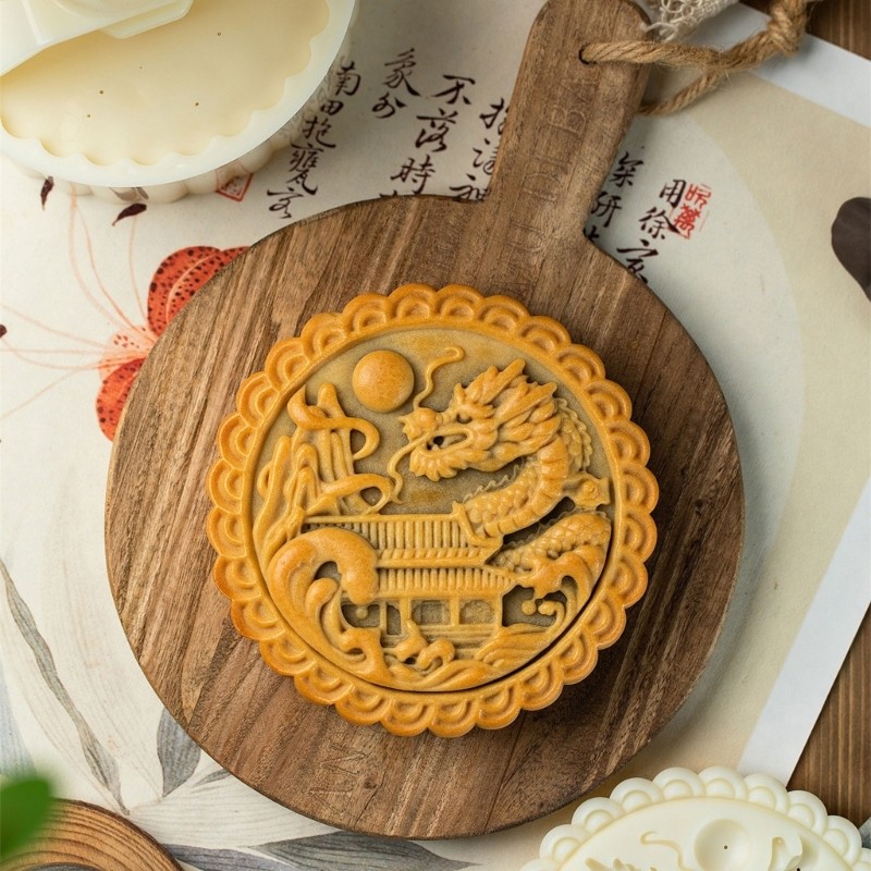 Rabbit Dragon Pattern Mooncakes Molds ABS Materials Baking Equipment 2 Size gallery