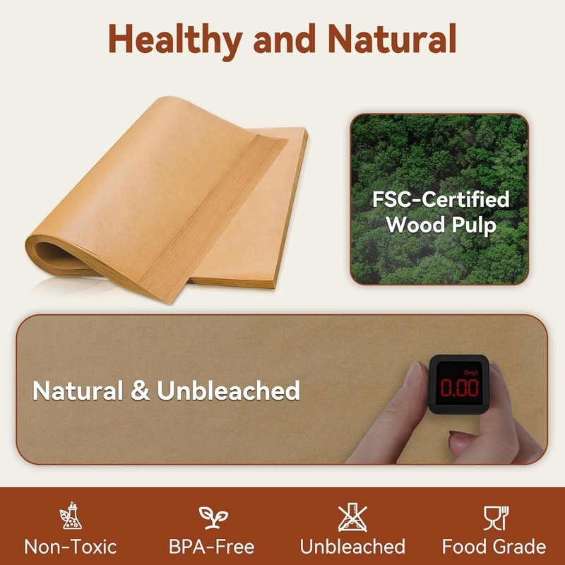 200 Pcs Parchment Paper Sheets, 12 x 16 Inch, Precut Non-Sti Parchment gallery