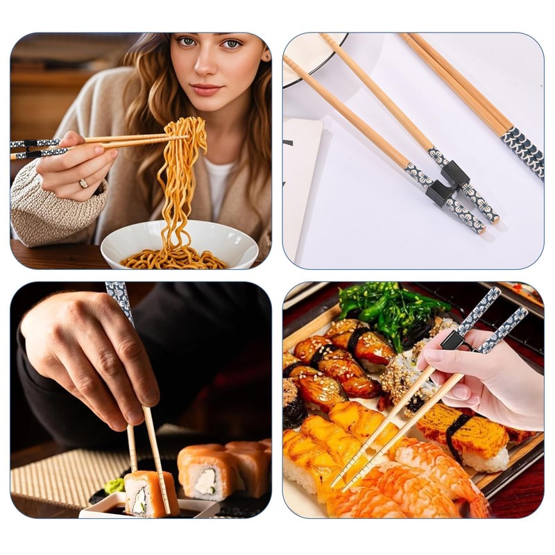 5 Pairs Reusable Learning Chopsticks, Children And Adults Training Chopsticks... gallery