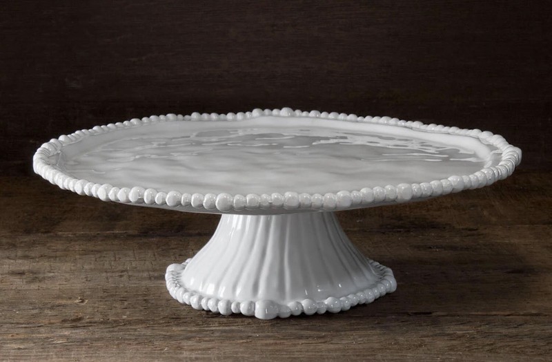 Beatriz Ball Vida Alegria Pedestal Cake Plate White