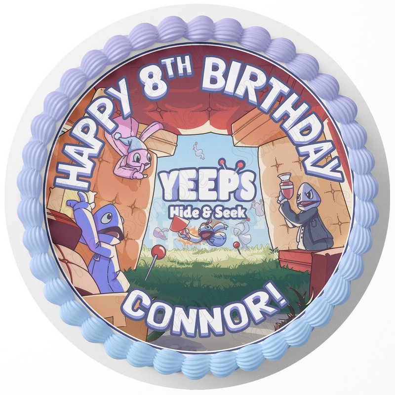 Yeep Virtual Game Edible Cake Topper Party Decoration Edible Image