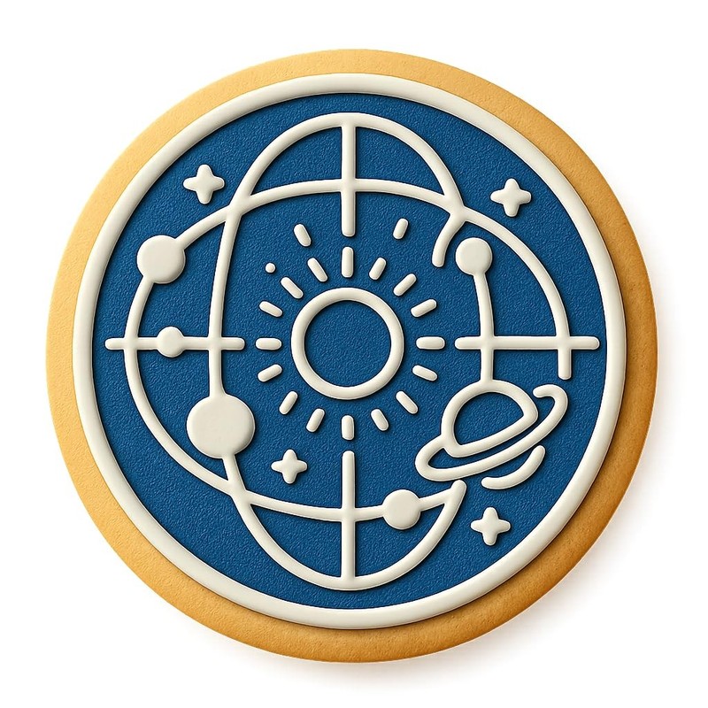 Celestial Sphere Solar System Cookie Cutter & Stamp, Fondant & Clay – 4×4
