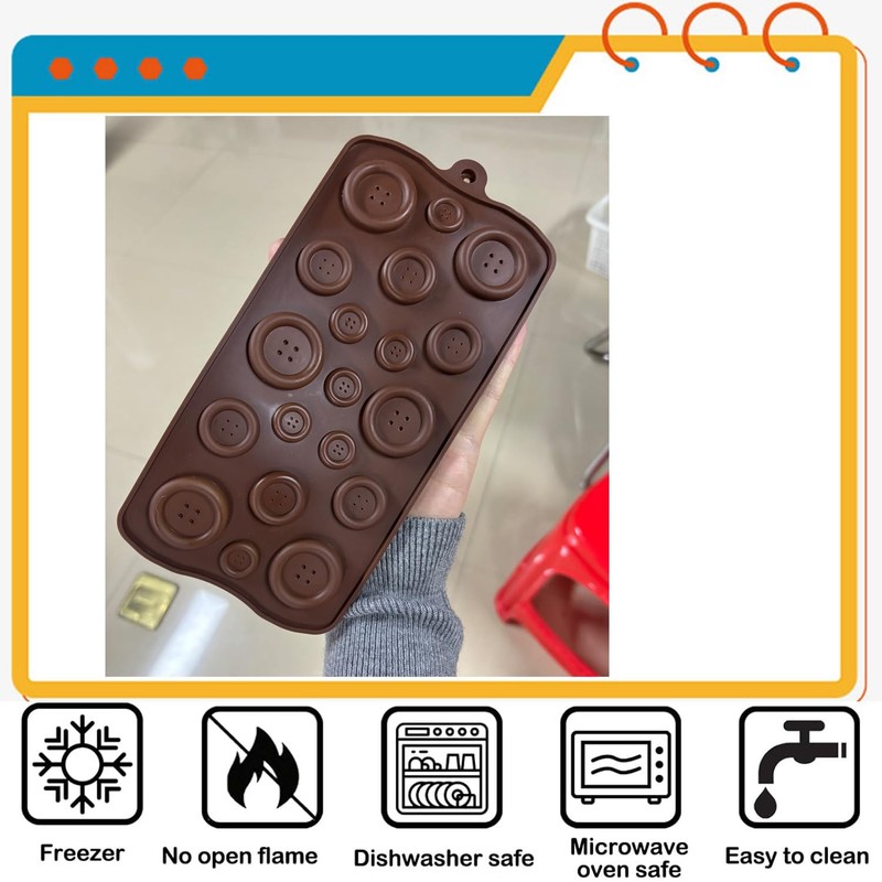 2 PCS Button Silicone Chocolate Molds For Candy Dessert Pastry Making Tool gallery