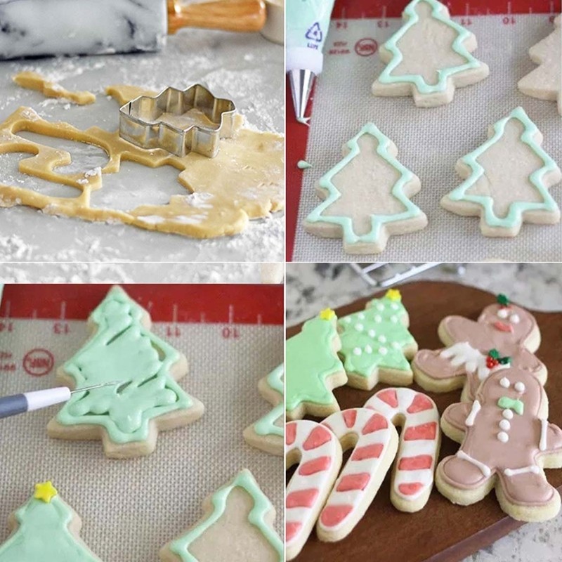 Set of 15 Christmas Biscuit Mould Stainless Steel Frosting Candy Fondant Cutters
