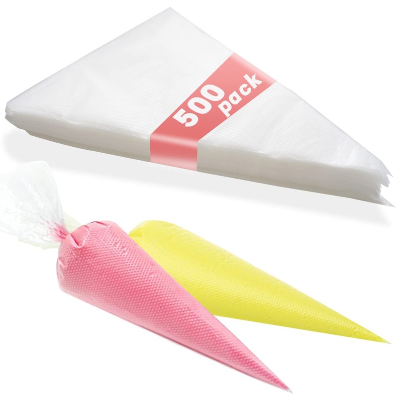 500 Pcs Disposable Icing Piping Bags 12 Inch Pastry Frosting Bags for Cake Decor