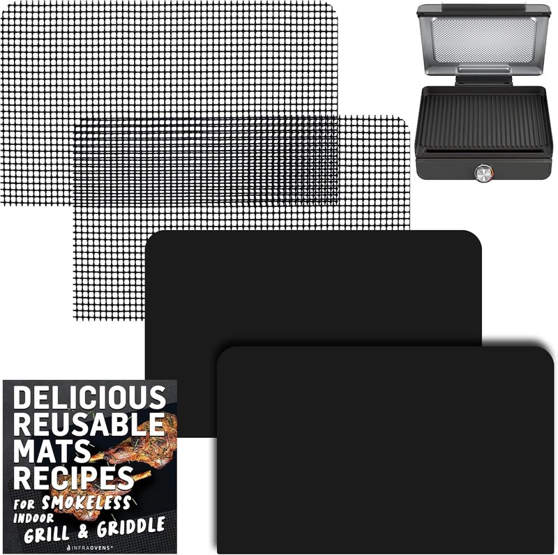 Reusable Mats for Ninja Sizzle Indoor Grill & Griddle GR101, Accessories for