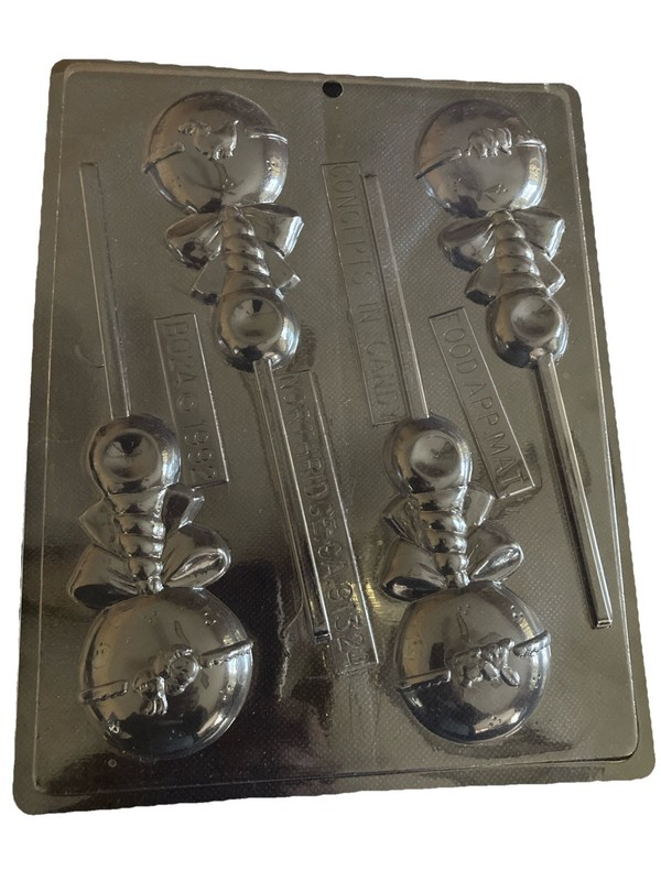 Baby Shower Rattle Chocolate Lollipop Candy Mold gallery