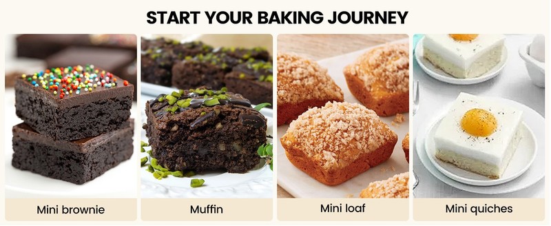 Silicone Brownie Pan With Dividers, 2 Pack Mini Loaf Pan for Baking Individual, gallery