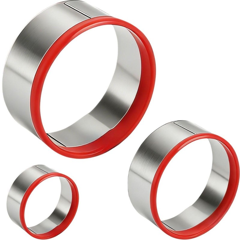 3-Piece Round Cookie Cutter Set – 3″, 4″, 5″ Stainless S