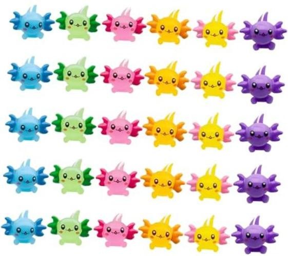 PCS Mini Axolotl Colorful Mini Resin Axolotl Figurines Miniature Animal 30