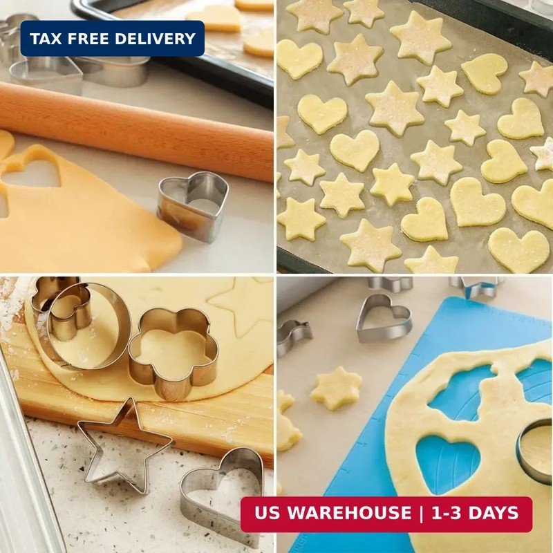 30Pcs Mini Cookie Cutter Set with Box, Small Stainless Steel Fruit Veggie Tiny P gallery