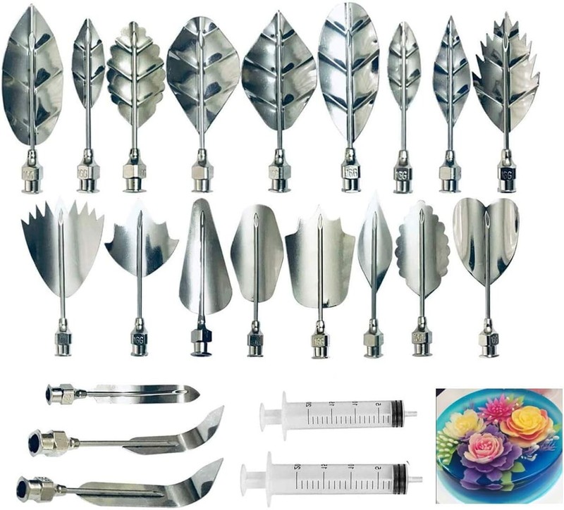 Gelatin Jelly Art Starter Kit, 3D Flower Cake Decorating Tool, Set of 20...