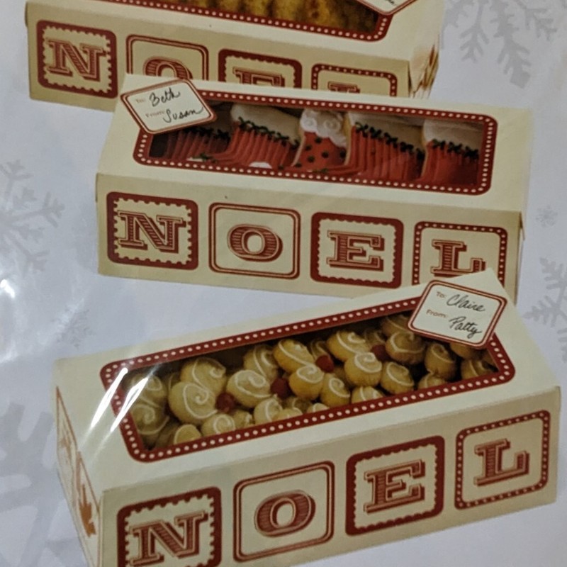 Wilton NOEL Christmas Box Kit, Holiday Treat Gift Cookie Candy Dessert, Pkg of 3 gallery