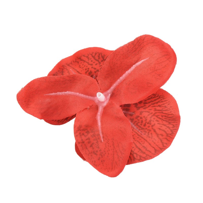 20Pcs 3.5" Artificial Silk Butterfly Orchid Flower Heads for DIY, Red gallery