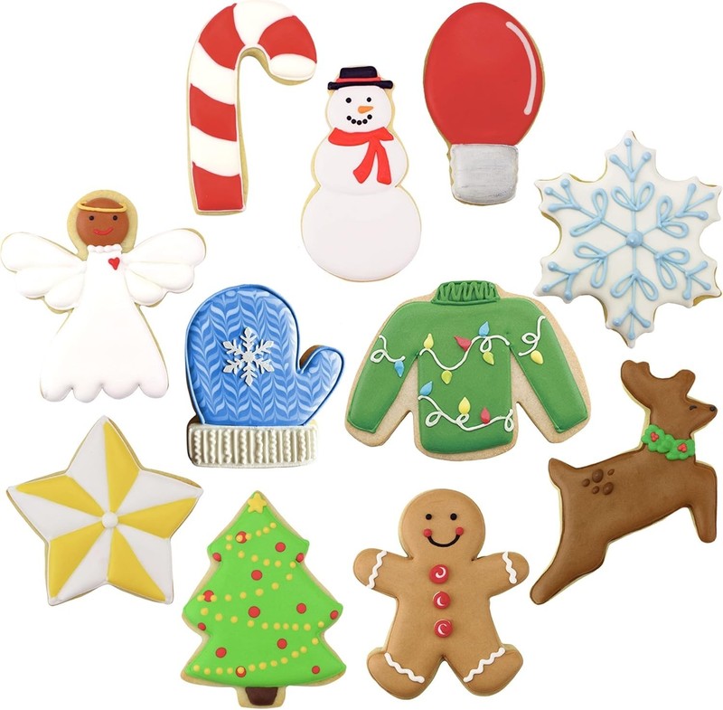 Gingerbread, Reindeer & More: 11-Pc Christmas Cookie Cutters for Creative Baking gallery
