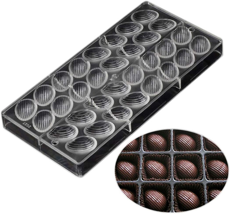 Polycarbonate Chocolate Mold DIY Candy Mould Clear Hard Plastic Bakeware Pastry gallery