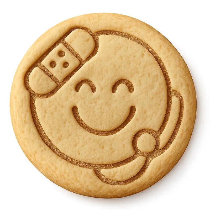 Happy Patient Smile Cookie Cutter & Stamp, Fondant, Clay - 4x4" gallery