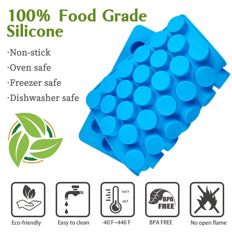 Round Candy Molds Silicone Molds for Hard Candy, Gummy, Caramels Reusable gallery