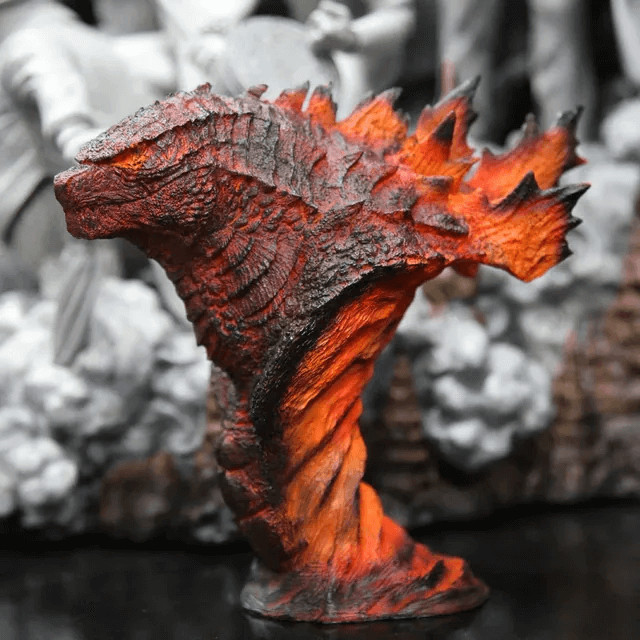 8 in Godzilla mold Resin, plaster, soap, candle mold 0-124