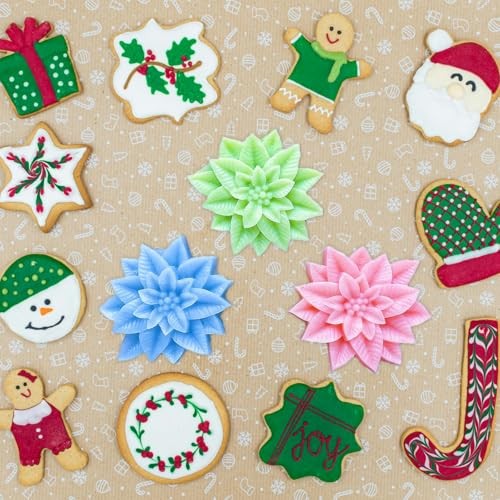 4PCS Christmas Holly Leaf Silicone Molds Chocolate Candy Fondant Mold gallery