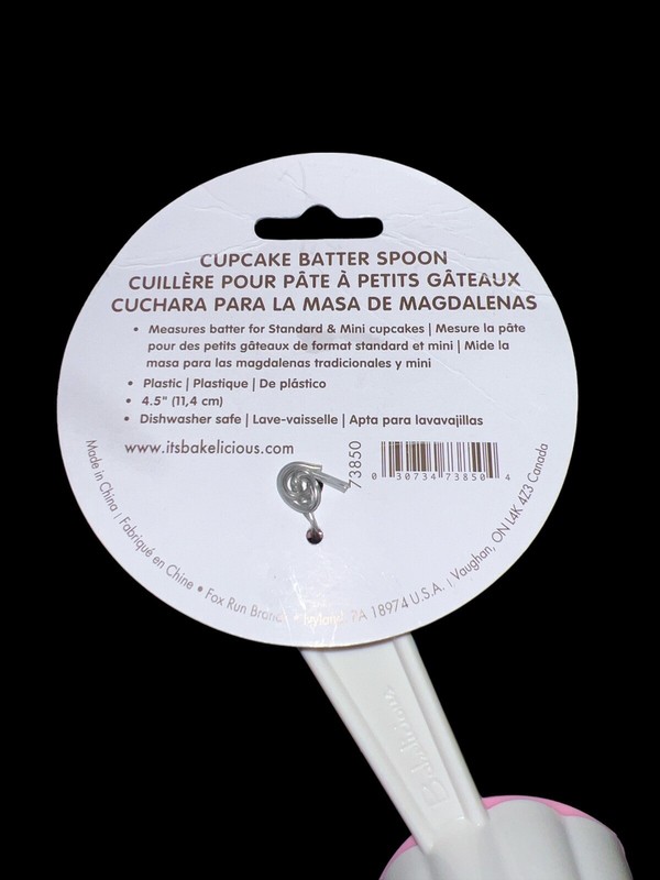 Bakelicious Cupcake Batter Spoon, Pink 73850 NEW standard and mini cupcake spoon gallery