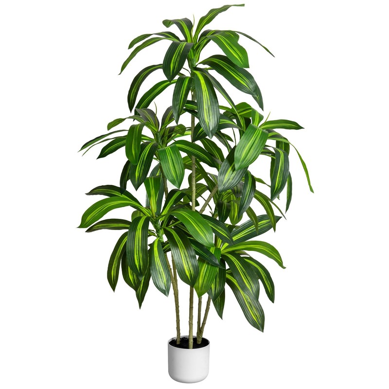 Zinloo Artificial Dracaena Tree 5Ft Artificial Indoor Tree Large Indoor Plant