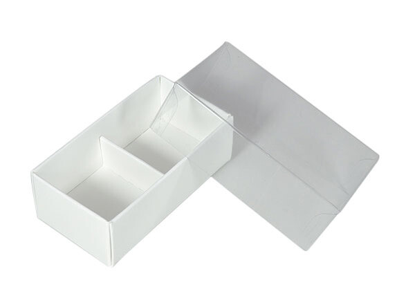 10 Pack White Card Chocolate Sweet Soap Product Retail Gift Box - 2 Bay Box Lid gallery