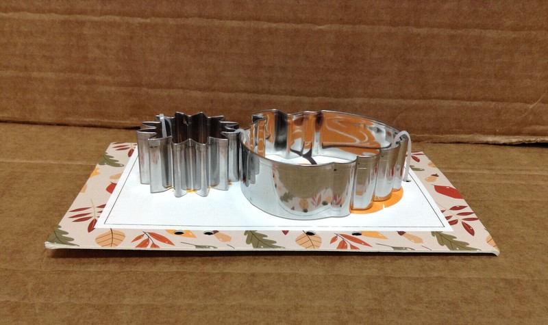 Set 2 Fall Holiday Metal Cookie Cutters Pumpkin Thanksgiving Mini Sunflower gallery