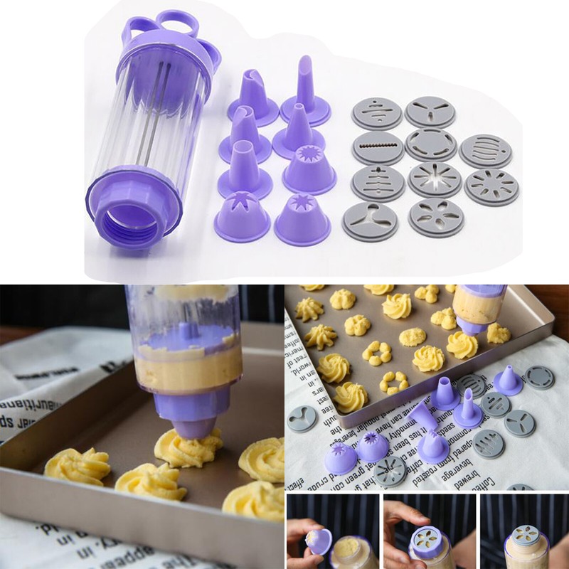 18pcs 250ML Dessert Maker Biscuit Cookie Cake Making Cookies Decorating Assembly