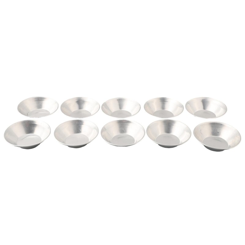 Egg Tart Moulds Pudding 10 Pcs Egg Tart Cupcake Aluminum Alloy 7x4x2cm gallery