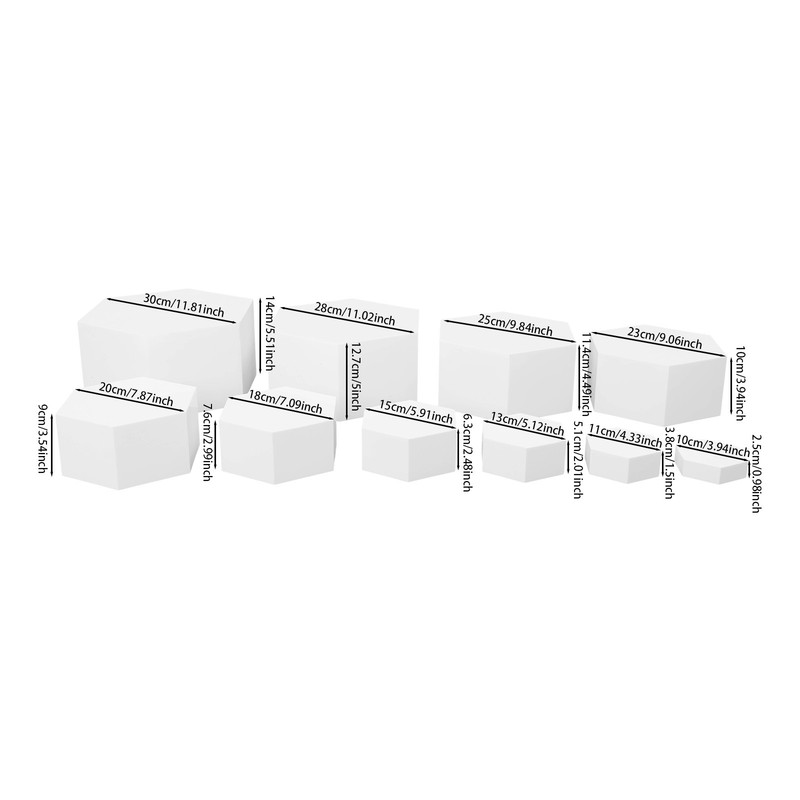 10 PCs Buffet Risers Hexagonal Catering Dessert Table Risers For Party & Wedding gallery