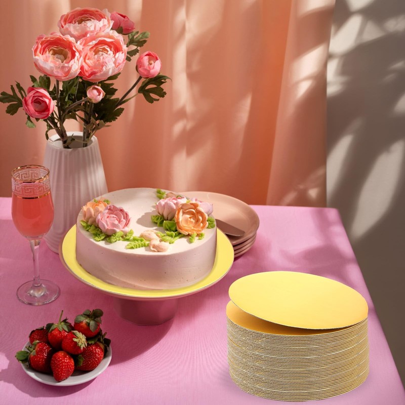 40 PCS 10 Inch Round Cake Boards FoodGrade Cardboard Plate Dessert Decor gallery
