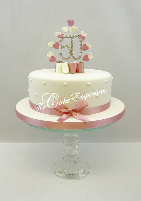 VINTAGE CAKE TOPPER HEART BURST SPRAY DIAMANTE NUMBERS BIRTHDAY DUSKY PINK