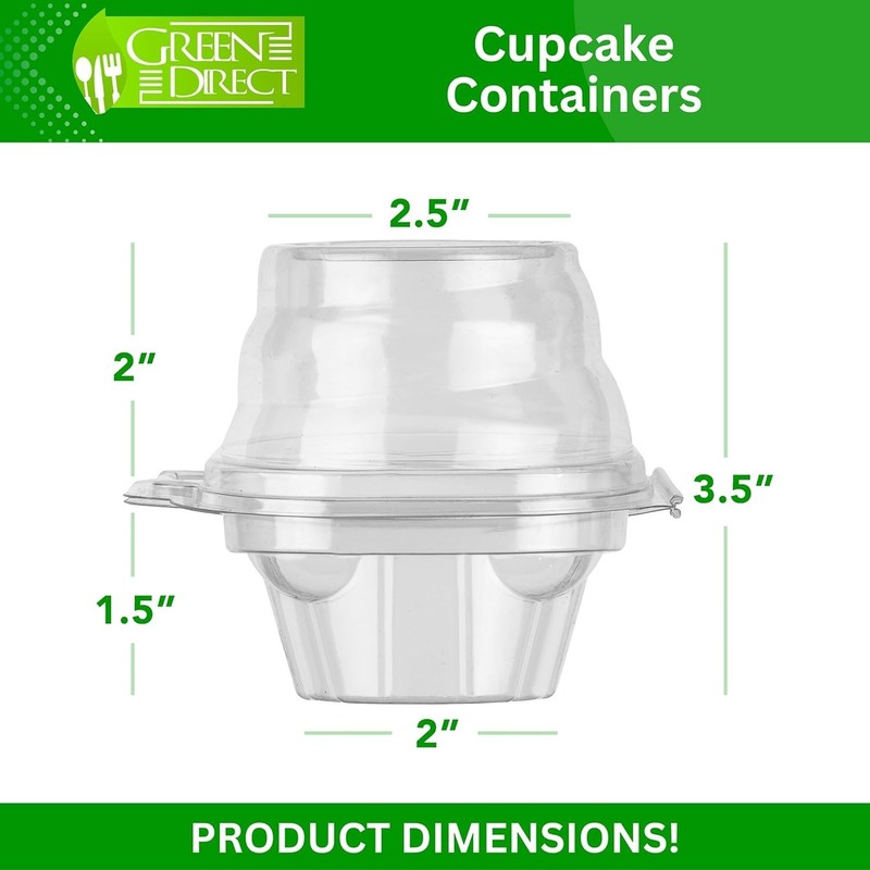 Clear Stackable Cupcake Boxes Disposable Individual Cupcake Containers Airtig... gallery