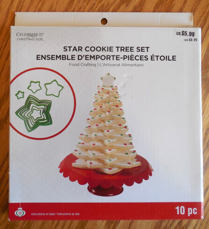 NEW Celebrate It Christmas “Star Cookie Tree Set” 10 Cookie Cutters/Instructions