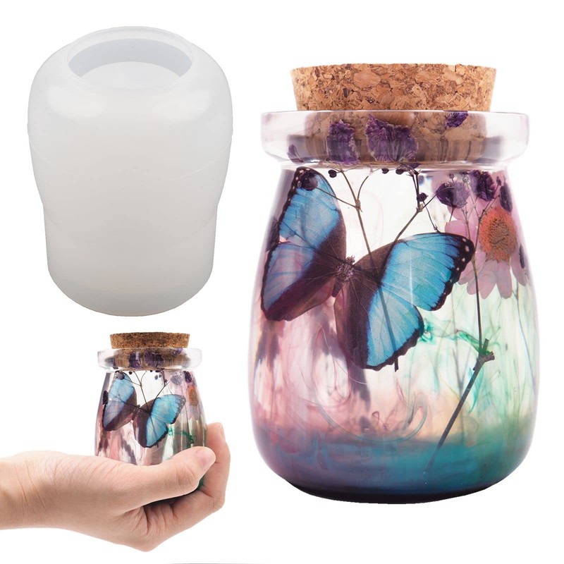 Silicone Jar Mold – Multi-Purpose Soap, Candle, Coffee Cup & Resin qh-bottle