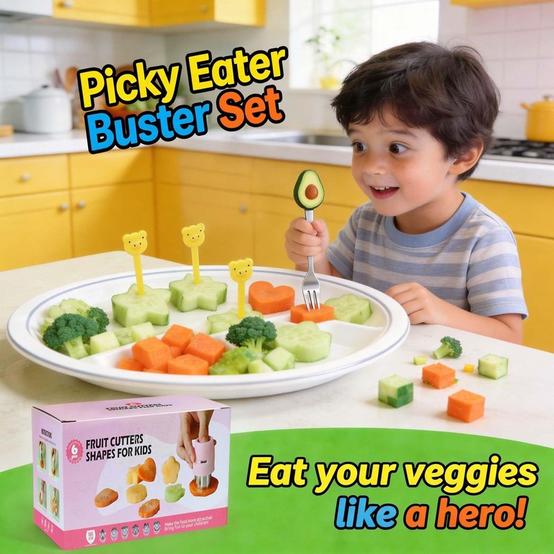 20Pcs Cookie Cutters & Biscuit Cutter Set - Multi-Shape Fruit/Vegetable Cutte... gallery