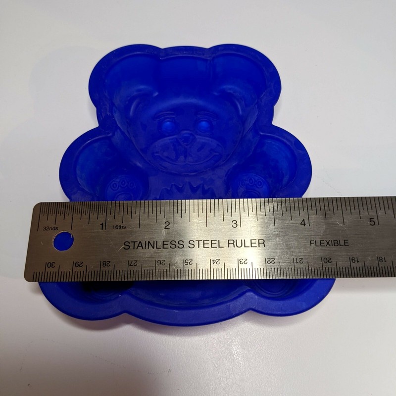 Set of 3, Mini Teddy Bear, Silicone Mold Cake Fondant Baking Blue Form, Bears gallery