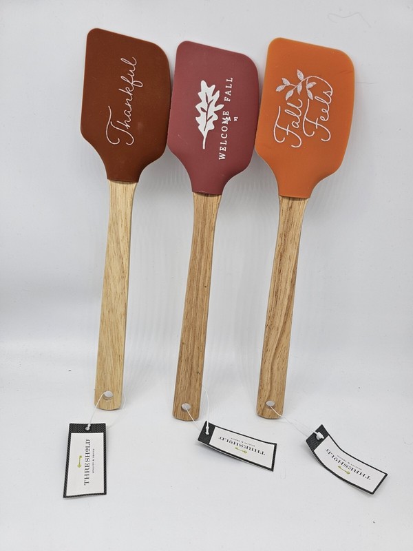 Threshold Quality& Design 3 Spatulas Thankful/Fall Feels/Welcome Fall, BPA Free gallery