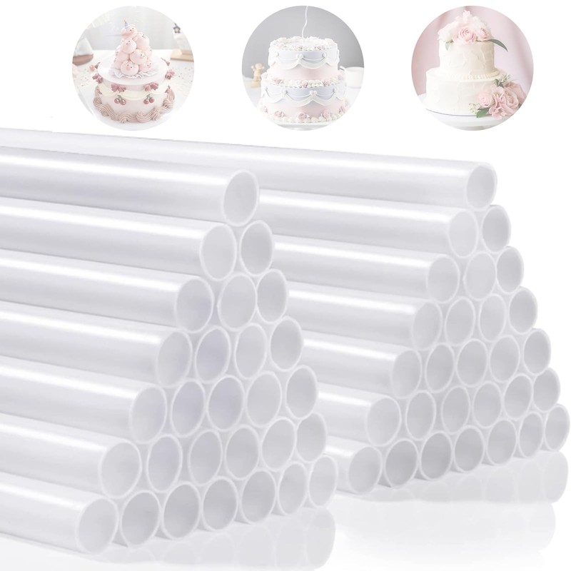 200PCS White Plastic Cake Dowels Rods for Tiered Cakes Construction, Cake Sup…