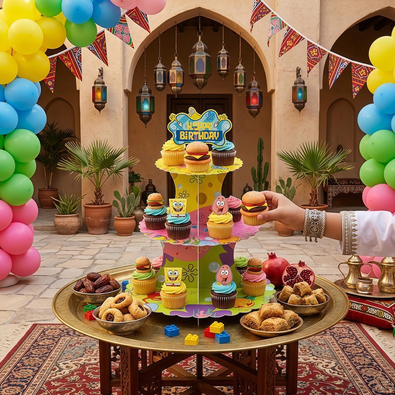 SpongeBob Birthday Cake Stand for Kids, Patrick Star Party Decorations Supplies gallery